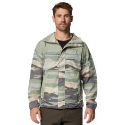 Kurtka sportowa męska Challenger II Novelty Windbreaker Jacket. Zielone kurtki treningowe męskie Columbia, m, bez wzorów, z materiału, trekkingowe. Za 279.99 zł.
