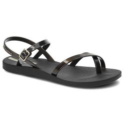 Czarne Sandały Ipanema Wodoodporne Sandały Damskie. Czarne sandały damskie Ipanema, bez wzorów, z materiału, bez obcasa. Za 75.00 zł.