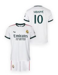 Real Madrid Strój Domowy 26/27 - Mbappé. Białe szorty męskie Real Madrid, z aplikacjami, z materiału, młodzieżowe. Za 294.99 zł.