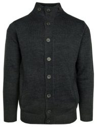 Męski Sweter Rozpinany na Guziki - Brave Soul - Grafit. Szare kardigany męskie Brave Soul, l, bez wzorów, wizytowe, bez kołnierzyka. Za 149.00 zł.