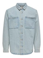 ONLY & SONS Kurtka dżinsowa "Alp" w kolorze błękitnym rozmiar: S. Niebieskie kurtki męskie Only & Sons, s, bez wzorów, z bawełny, bez kaptura. Za 104.89 zł.