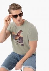 T-shirt z nadrukiem T-FOIL. T-shirty męskie Volcano, na lato, l, bez wzorów, z bawełny, bez kołnierzyka. Za 59.99 zł.