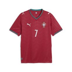 Męska domowa koszulka zawodnika reprezentacji Portugalii 2026 PUMA. Czerwone t-shirty sportowe męskie Puma, m, bez ramiączek, do piłki nożnej. Za 519.00 zł.