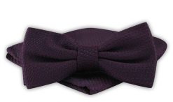 Mucha Męska z Poszetką - Alties - Bardzo Ciemne Bordo i Granat. Krawaty i muchy męskie Alties, bez wzorów, eleganckie. Za 54.00 zł.