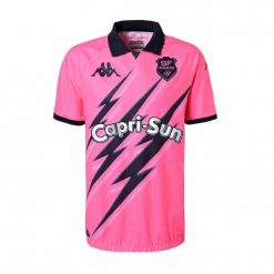Koszulka domowa Stade Français 2024/25. Czerwone t-shirty damskie Kappa, bez wzorów, bez kołnierzyka. W wyprzedaży za 319.00 zł.