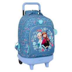 Torba szkolna z kółkami DISNEY FROZEN Niebieski. Niebieskie torebki klasyczne damskie Disney Frozen, bez wzorów, bez dodatków. Za 297.70 zł.