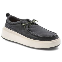 Półbuty damskie Jeep, na grubej platformie materiałowe z okrągłym noskiem, czarne, JL51500A-062. Czarne półbuty damskie Jeep, bez wzorów, z materiału, sportowe, z okrągłym noskiem, bez obcasa, na płaskiej podeszwie. Za 246.99 zł.