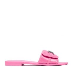 Klapki Juicy Couture. Czerwone klapki damskie Juicy Couture, bez wzorów, bez obcasa. Za 119.99 zł.