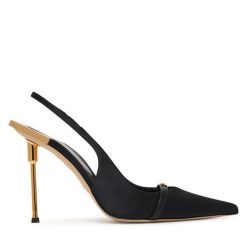 Szpilki Elisabetta Franchi. Czarne szpilki Elisabetta Franchi, bez wzorów, bez obcasa. Za 3,429.00 zł.