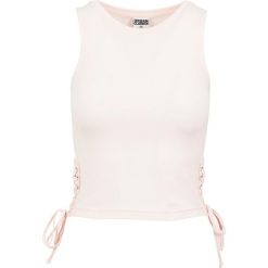 Damski crop top Urban Classic lace. Czerwone topy damskie Urban Classics, bez wzorów, bez kołnierzyka. Za 89.00 zł.