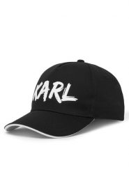 Karl Lagerfeld Kids Czapka z daszkiem Z31222 S Czarny. Czarne czapki dziecięce Karl Lagerfeld Kids, bez wzorów, z bawełny. Za 139.99 zł.