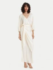 ACCESS FASHION Sukienka wieczorowa 63-3379-357 Kremowy Regular Fit. Białe sukienki damskie ACCESS FASHION, m, bez wzorów, z syntetyku, wizytowe, bez kołnierzyka, bez ramiączek. Za 819.99 zł.