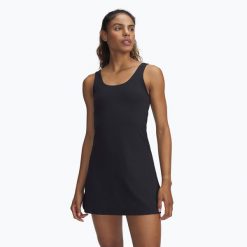Sukienka Under Armour Motion. Czarne sukienki damskie Under Armour, l, bez wzorów, sportowe, bez kołnierzyka, bez ramiączek, sportowe. Za 269.99 zł.