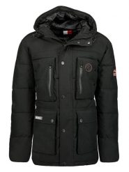 Geographical Norway Parka w kolorze czarnym rozmiar: L. Czarne parki męskie Geographical Norway, l, z aplikacjami. Za 265.40 zł.