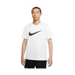 Koszulka sportowa męska Nike Icon Swoosh. Białe t-shirty sportowe męskie Nike, m, z bawełny, bez ramiączek, na fitness i siłownię. Za 159.99 zł.