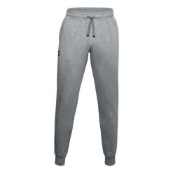 Męskie Spodnie Dresowe Rival Fleece. Szare spodnie dresowe męskie Under Armour, bez wzorów, z dresówki. Za 236.99 zł.