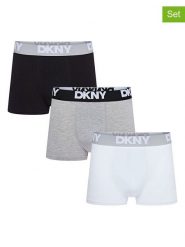 DKNY Bokserki (3 pary) w kolorze biało-czarno-szarym rozmiar: M. Białe bokserki męskie DKNY, bez wzorów. Za 79.03 zł.