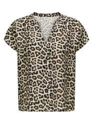 JDY Koszulka w kolorze kremowo-czarnym rozmiar: 34. Brązowe bluzki damskie JDY, bez wzorów, bez kołnierzyka. Za 52.30 zł.