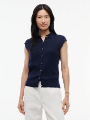 Tommy Hilfiger kamizelka z dzianiny Kobiety Bawełna niebieski, S. Niebieskie kamizelki damskie Tommy Hilfiger, s, z bawełny. Za 529.95 zł.
