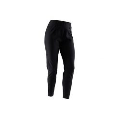 Spodnie dresowe Gym & Pilates 100 damskie. Czarne spodnie sportowe damskie DOMYOS, l, z bawełny, na jogę i pilates. Za 39.99 zł.