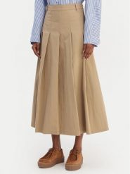 Weekend Max Mara Spódnica trapezowa Orme 2615101111 Beżowy Regular Fit. Brązowe spódniczki damskie Weekend Max Mara, bez wzorów, z bawełny, trapezowe. Za 1,239.00 zł.