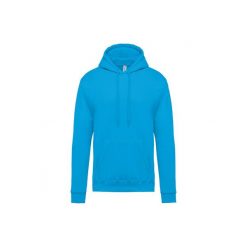 Bluza z kapturem Kariban. Niebieskie bluzy z kapturem męskie KARIBAN, xs, z bawełny. Za 192.00 zł.