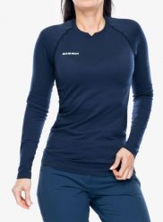 Bluza termoaktywna damska Mammut Trift Longsleeve. Niebieskie bluzy bez kaptura damskie Mammut, m, z poliamidu. Za 456.90 zł.