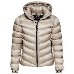 Damska kurtka z kapturem Superdry Everest. Brązowe kurtki damskie Superdry., bez wzorów, z puchu, z kapturem. W wyprzedaży za 432.90 zł.