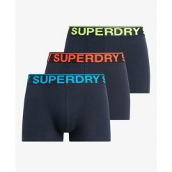 Spodnie Superdry (x3). Niebieskie bokserki męskie Superdry., bez wzorów, z bawełny. Za 143.65 zł.