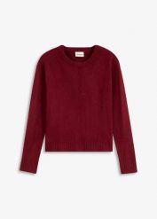 Sweter. Niebieskie swetry klasyczne damskie bonprix, bez kołnierzyka. Za 94.99 zł.