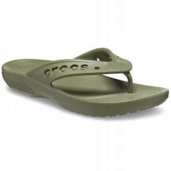 Japonki Dla Dorosłych Crocs Baya II Flip. Zielone klapki i japonki męskie Crocs, z materiału. Za 99.99 zł.