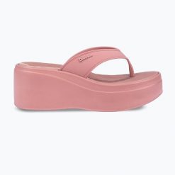 Japonki damskie Ipanema Solaris. Czerwone klapki damskie Ipanema, bez wzorów, z materiału, bez obcasa. Za 179.99 zł.