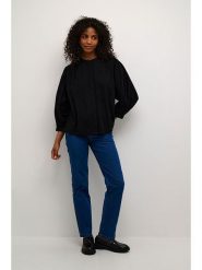 Kaffe Bluzka "Roca" w kolorze czarnym rozmiar: 38. Czarne bluzki damskie Kaffe, bez wzorów, z bawełny, bez kołnierzyka, bez ramiączek. Za 109.78 zł.