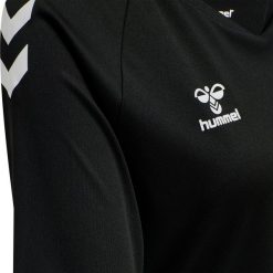 Koszulka damska Hummel hmlhmlCORE volley. Czarne bluzki damskie HUMMEL, s, bez wzorów, sportowe, bez kołnierzyka, bez ramiączek. Za 145.00 zł.