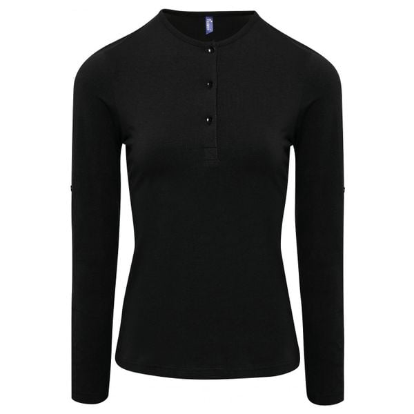 Koszulka damska Premier Long John. Czarne bluzki sportowe damskie PREMIER, bez wzorów, z materiału, bez ramiączek. Za 133.50 zł.