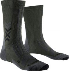Skarpetki X-Socks Discover Crew. Zielone skarpetki damskie X-Socks, bez wzorów, z elastanu. Za 165.00 zł.