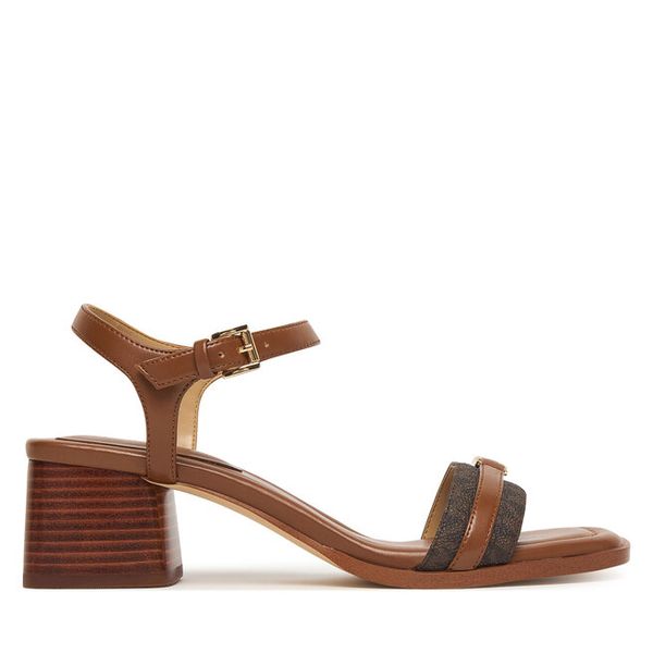 Sandały MICHAEL Michael Kors. Brązowe sandały damskie MICHAEL Michael Kors, bez wzorów, bez obcasa, na słupku. Za 629.99 zł.