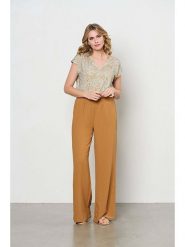 &Co Woman Bluzka "Lucia" w kolorze miętowo-jasnobrązowym rozmiar: 3XL. Brązowe bluzki damskie &Co Woman, s, bez wzorów, z wiskozy, klasyczne, bez kołnierzyka, bez ramiączek. Za 144.24 zł.