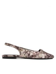 DKNY Baleriny Darrow Logo K1665915 Beżowy. Brązowe baleriny damskie DKNY, bez wzorów, ze skóry, bez obcasa. Za 529.99 zł.