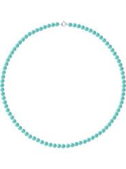 Pearline Naszyjnik perłowy w kolorze turkusowym - dł. 42 cm rozmiar: onesize. Białe naszyjniki damskie Pearline, srebrne. Za 173.99 zł.