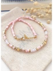 Atelier MIU Pozłacany naszyjnik - dł. 45 cm rozmiar: onesize. Różowe naszyjniki damskie atelier MIU, pozłacane. Za 65.99 zł.