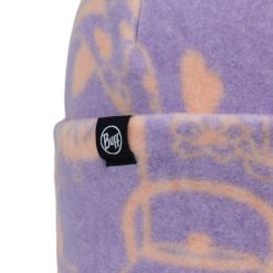 Czapka BUFF POLAR PRINTS BEANIE LETA GRAPE ICE. Fioletowe czapki męskie Buff, bez wzorów, z materiału. Za 149.90 zł.