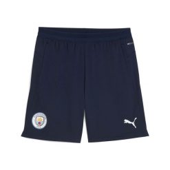 Krótka koszulka Manchester City. Niebieskie t-shirty sportowe męskie Puma, bez ramiączek, do piłki nożnej. Za 237.50 zł.