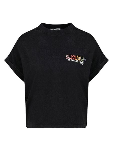 Eight2Nine Koszulka w kolorze czarnym rozmiar: XS. Czarne bluzki damskie Eight2Nine, xs, bez wzorów, z bawełny, bez kołnierzyka, bez ramiączek. Za 43.99 zł.