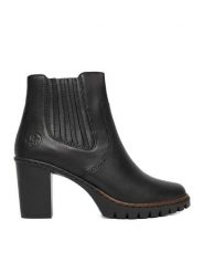 Rieker Botki CEO-Y2577-00 Czarny. Czarne botki damskie Rieker, ze skóry, bez obcasa, na słupku, bez zapięcia. Za 379.99 zł.