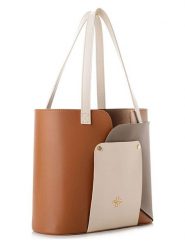 Lucky Bees Torebka w kolorze beżowo-jasnobrązowo-oliwkowym - 30 x 26 x 12 cm rozmiar: onesize. Brązowe torebki klasyczne damskie Lucky Bees, bez wzorów, z materiału, bez dodatków. Za 136.13 zł.