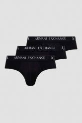 ARMANI EXCHANGE Czarne slipy 3PACK. Czarne slipki męskie Armani Exchange, bez wzorów. W wyprzedaży za 160.99 zł.