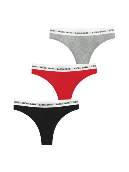 Bjorn_borg LOGO THONG 3p - stringi damskie multipack – MULTIPACK 1. Stringi damskie Björn Borg, m, bez wzorów. Za 241.50 zł.