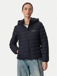 Guess Jeans Kurtka przejściowa W6YL09 W2799 Granatowy Regular Fit. Niebieskie kurtki damskie Guess Jeans, xs, z aplikacjami, z jeansu, bez kaptura. Za 599.99 zł.