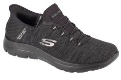 Buty sportowe Sneakersy damskie, Slip-Ins Summits - Dazzling Haze. Czarne buty sportowe na co dzień damskie Skechers, bez wzorów, z materiału, trekkingowe. Za 299.99 zł.
